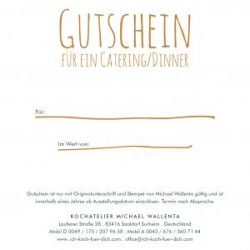 Gutschein Ich koch für dich