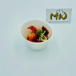 Garnelensalat mit getrockneten Tomaten