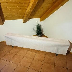 Bierbankhusse Einweg weiß